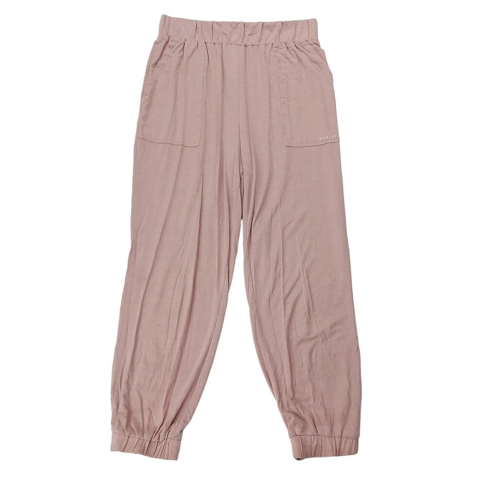 Fabletics Jogger Pants Womens Small Dusty Pink Tapered Activewear Comfort Gym